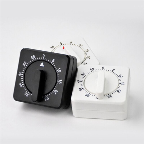 2-Pack Square 60 Minute Mechanical Kitchen Timer,Chef Cooking Timer Clock with Loud Alarm,No Batteries Required 2