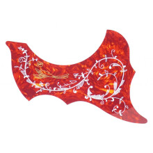 Left Handed 40/41'' Folk Guitar Pickguard Anti Scratch Plate Red