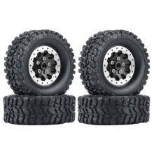 4 StüCk Metall Beadlock Radnabe Felge und Gummireifen für WPL C14 C24 B14 B24 B36 MN D90 MN99S RC Auto Upgrade Teile,3