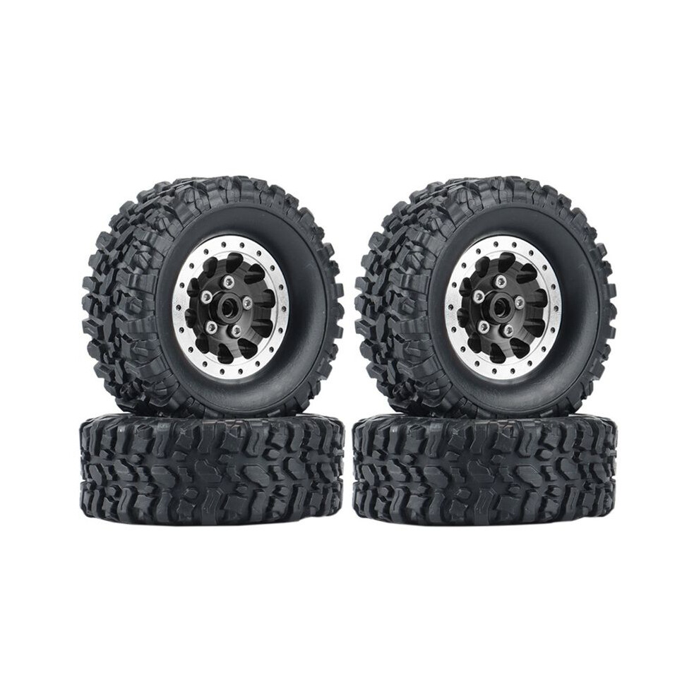 4Pcs Metal Beadlock Wheel Hub Wheel Rim And Rubber Tire For Wpl C14 C24 B14 B24 B36 Mn D90 Mn99s Rc Car Upgrade Parts,3 6032940084448