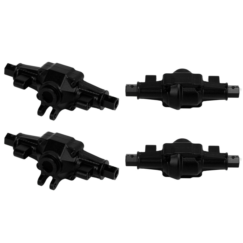 Aluminum Alloy Rc Front Rear Axle Housing Set For Fcx24 1/24 Crawler 6.2Cm Black 9381372861514