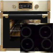 Kaiser Four Set EH 6427 AD+KCT 6395 IEm, Retro Pyrolyse four encastrable 73L +plaque de cuisson à induction,60 cm