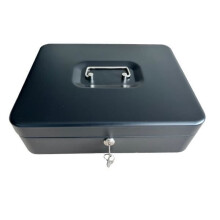 Cajón de caja manual - PREMIER - CB-48 - 8 compartimentos para billetes - 4 compartimentos para monedas - Negro