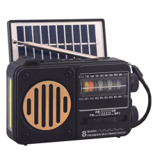Portable Vintage FM AM SW Radio Solar Charging Emergency Radios Receiver Wireless Speaker Support Flashlight