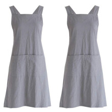 2X Leinen Back Koch Schürze Geeignet für Damen und Herren mit Taschen Niedlich Geeignet Zum Backen Küche