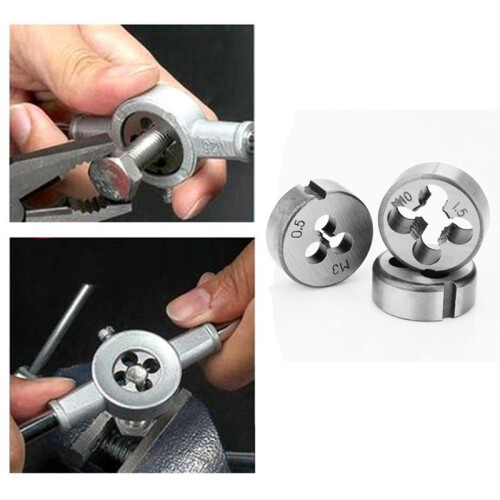 8Pcs Metric Die Set M3/M4/M5/M6/M8/M10/M12 Tool Set Combination for Thread Repair Tapping 1