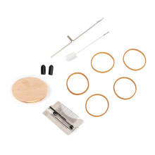 Multifunktionales Stopfnadelrahmen-Set für DIY-Handwerk, 21 Nadeln, Edelstahl & Log