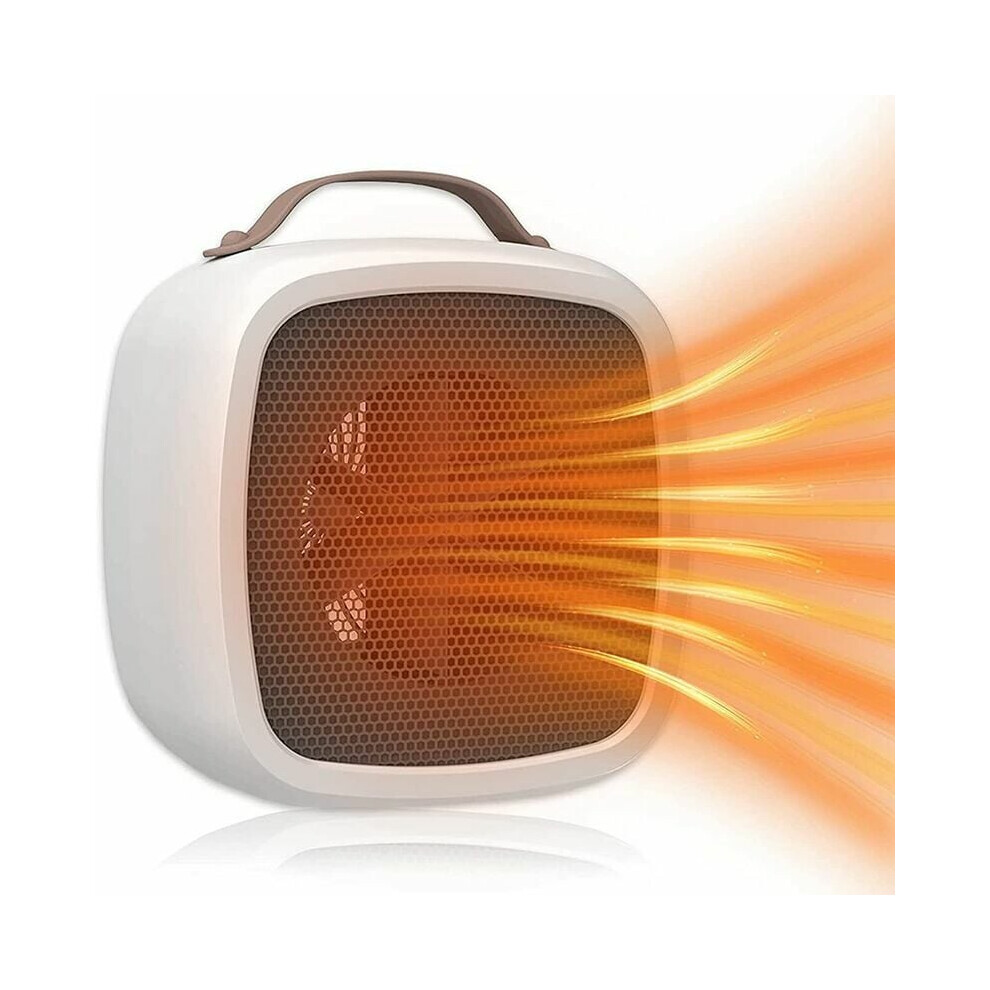Quiet Operation Ptc Ceramic Heater, Portable Space Heater With Safety Features For Dormitory Bedroom (White) White 9468298302946