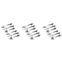 18 PCS Knife Spoon Fork Kitchen Cabinet Closet Drawer Pull Handles Knobs 3-Inch Center to Center (Silver)