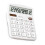 Large White Desktop Calculator with LCD Display, Silent Button, AAA Battery Powered 12