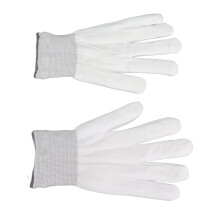 2 Stück Halloween leuchtende Skeletthandschuhe LED-Licht Stoffhandschuhe für Kinder XL