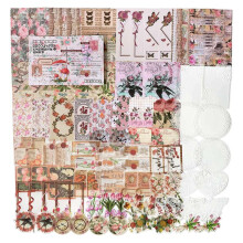 100 Stks Vintage Scrapbooking Sticker voor Junk Journal Art Esthetische Versiering DIY Collage Album Fotolijsten A