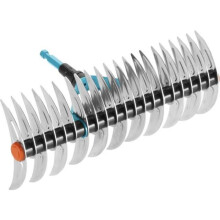 GARDENA Rake-Scarifier 35cm Combisystem - Pressed galvanized steel blades – Anti-moss and crumbly – 25-year warranty (3392-20)