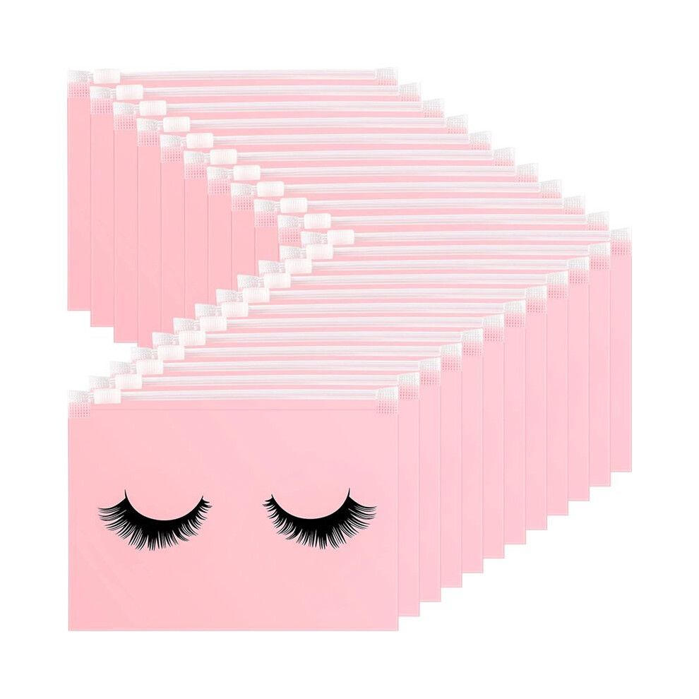 100 Pieces Eyelash Aftercare Bags Eyelash Makeup Bags Empty Lash Cosmetic Pouch Travel Make  Cases Toiletry Bag