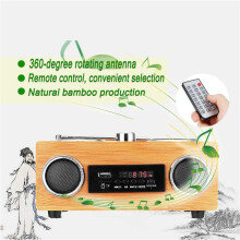 Wireless Wooden Retro Speaker Radio Subwoofer Home Sound Column  Music Center Support USB/TF/FM
