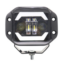 Fari da Lavoro un LED per Auto da 5 Pollici Angel Eyes Faretti Quadrati Paraurti Anteriore Fendinebbia un Rete Adatto per Wranglers
