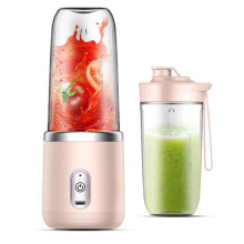 6 Blades Portable Juicer Cup Juicer Fruit Cup Automatic Small Electric Juicer Smoothie Blender Food Processor,B