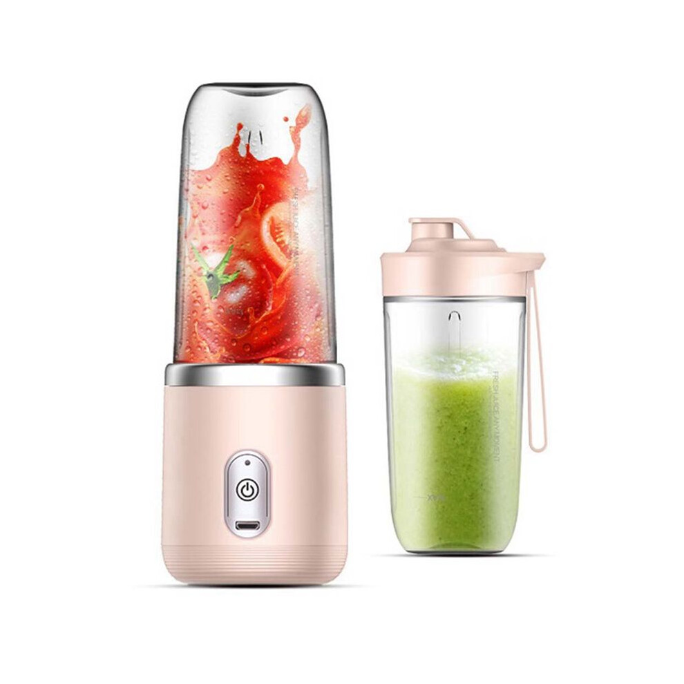 6 Blades Portable Juicer Cup Juicer Fruit Cup Automatic Small Electric Juicer Smoothie Blender Food Processor,B