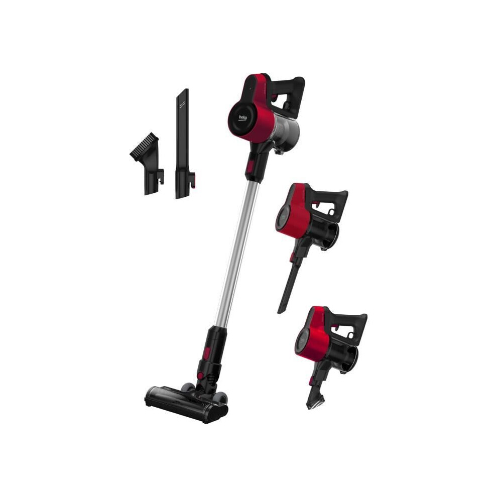 Beko Vrt50121vr Broom Vacuum Cleaner - 25 Airwatts - 2 Speeds - Red