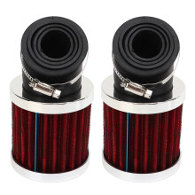 Uitstekende filtratie motorfiets luchtfilter, universeel geschikt voor ATV's, quads en crossmotoren, inlaatdiameter ca. 22-48 mm, dubbellaags stalen