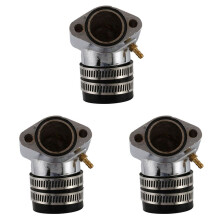 3X Motor Vergaser Aluminiumlegierung Winkeladapter Einlass Einlass Vergaser Verteiler für GY6 150Cc Scooter Go Kart