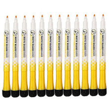 Whiteboard Marker G-208 12-Pack 8 Colors Ultra Fine Tip Erasable Yellow
