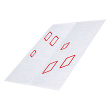 Auto Seitenaufkleber PVC Weiß Rot 100x38cm 2 Stück