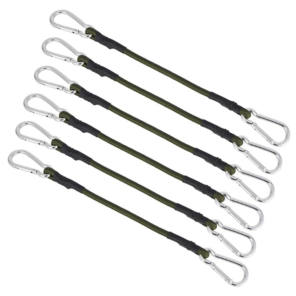 Bungee Cord With Carabiner Hooks Heavy Duty Elastic Rope For Camping Cargo Luggage Rv 12' 6Pcs 9169991285207