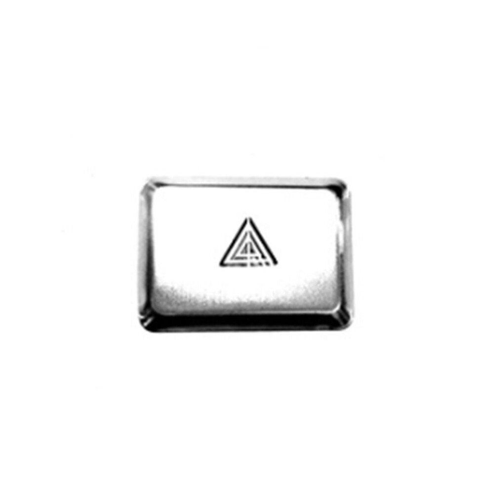 Car Warning Emergency Button Cover Sticker Trim For 11Th Gen 2022 2023 Aluminum Alloy Light/Silver 6034254825878