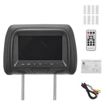 Universele 7 Inch Auto Hoofdsteun Monitor Scherm Achterbank Entertainment Multimediaspeler voor AV USB  MP4 MP5 FM Zwart