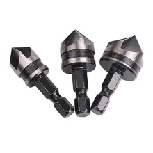 3-Teiliges 1/4-Zoll-Sechskant-12/16/19-Mm-Senkbohrset für Schnellwechsel-Bits Aus Holz und Metall