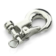 Metal Rescue Trailer Tow Hook with Tow Chain Tow Trailer Rope for 1/8 1/10 TRX4 SCX10 Rc Model Car Spare Parts