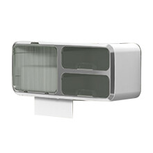 Porte-papier toilette mural avec étagère supérieure, conception durable et espace de rangement pour lingettes et autres produits essentiels,