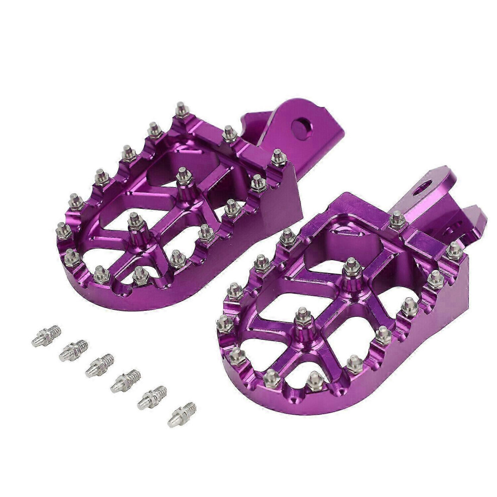 Motorcycle Foot Pegs Fit For Crf230f (5,5) Aluminum Alloy Off-Road Foot Pegs Purple 6901508029910