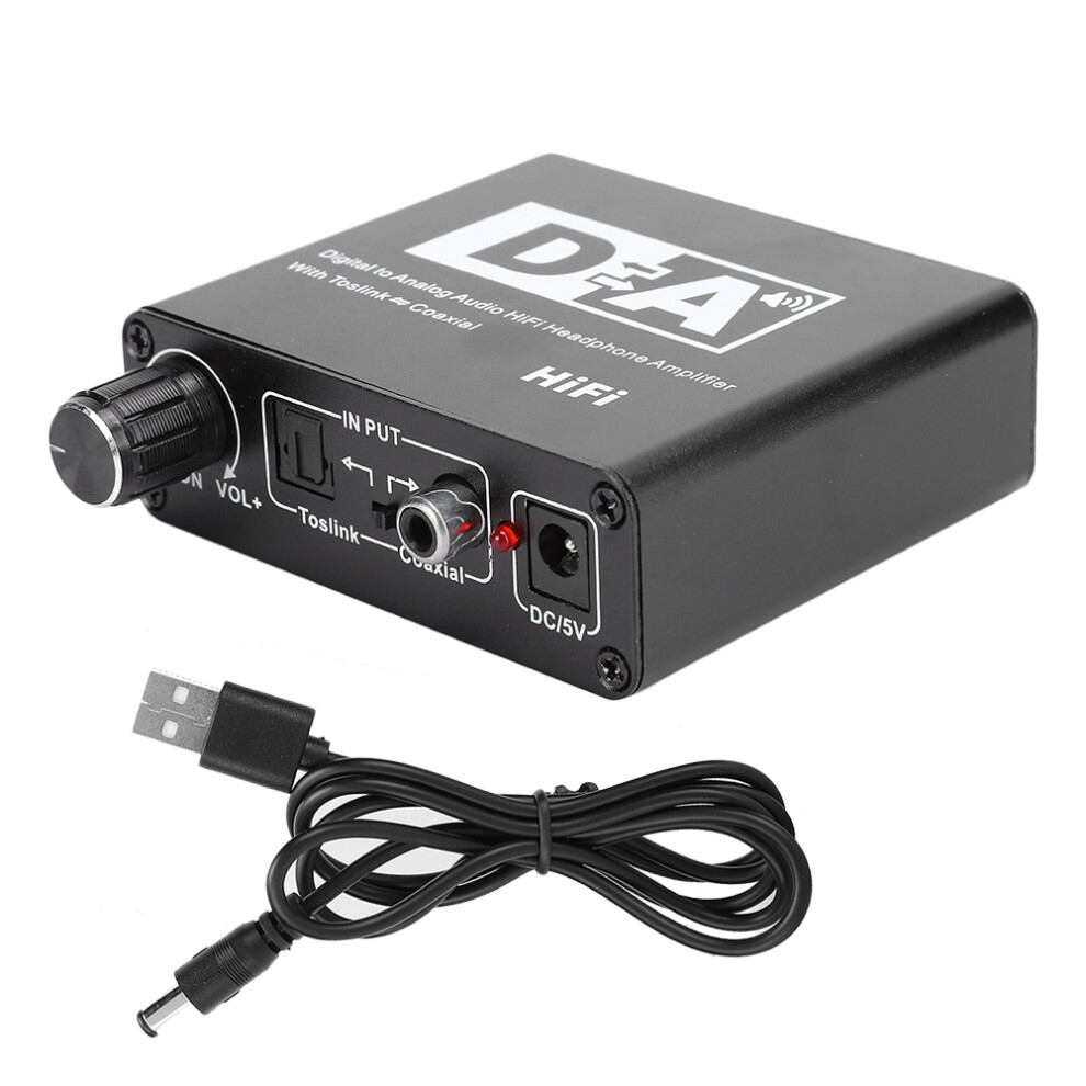 Anti-Interference Digital To Analog Audio Converter, Wide Compatibility Digital To Analog Converter For Hd Tv Ps4 Xbox Blu-Ray Players With Volume Adj 9012494887426