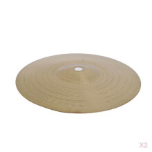 2 Pack of Brass Alloy Splash Crash Cymbal Hi Hat Cymbals for Drum Set