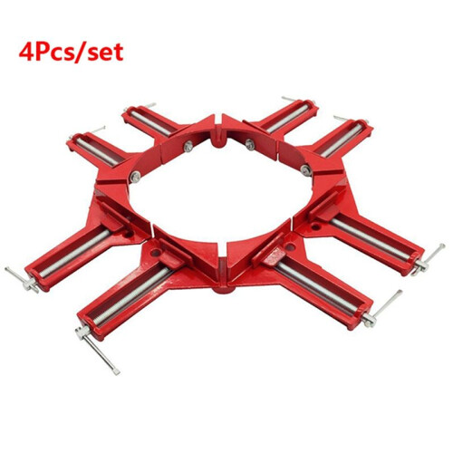 4Pcs 90 Degree Right Angle Clip, Angle Frame Corner Clamp Fixed Woodworking Frame Clamp for Glass Holder 2