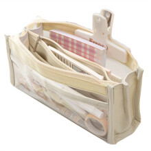 Bolsa de LáPices de Gran Capacidad de 6 Capas Estuche de LáPices de PapeleríA Bolsa de PapeleríA Japonesa Simple de Alto Valor
