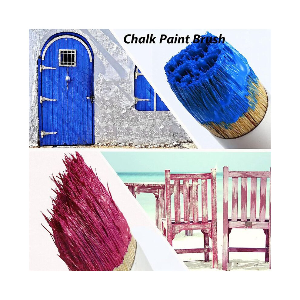 3Pcs Chalk And Wax Paint Brushes Oval Brush For Acrylic Painting Bristle Stencil Brushes For Wood Furniture Home Decor 6031816387768
