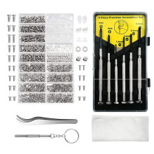 Eyeglasses Repair Kit, 1000PCS Eyeglass Screws and 6 Pcs Screwdrivers for Eyeglasses, Watch Clock Spectacle Repair