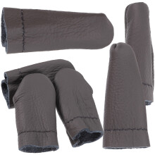 12Stk Beige Cowhide Fingerabdeckung Handwerkschutz