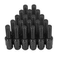 M14x1.5 Cone Seat Lug Bolts 45mm Shank 17mm Hex Black
