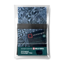 Cartas de Zentangle - Zentangle - 20 cartas - Preto - 89x89 mm - Para adultos