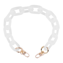 3Stk Abnehmbare Weiße Bag Handle Chain Für DIY Taschen