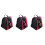 3Stk Rote Roller Skating Tragetaschen Mit Praktischen Griffen 4