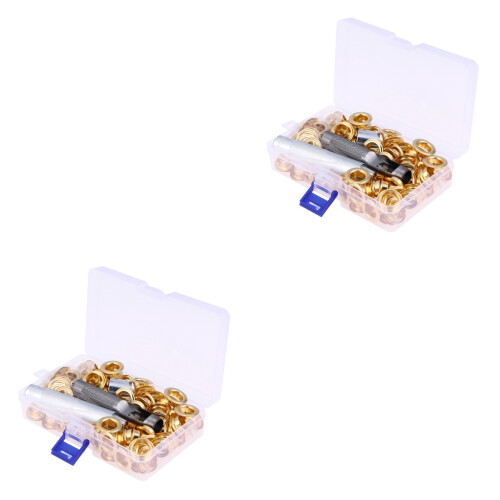 200Stk Goldfarbene Ösen-Knopfsets, Robust, Ideal Für Bekleidung 2