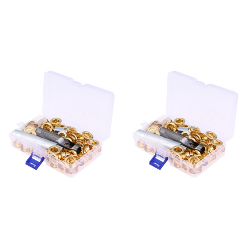 200Stk Goldfarbene Ösen-Knopfsets, Robust, Ideal Für Bekleidung 1