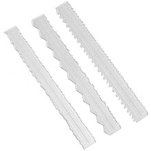 3 Styles Irregular Ruler,Metal Ruler Paper Tearing Ruler for Embossing with Scrapbook Jagged Rulers