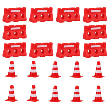 60Pièces Mini Cônes Et Barrières De Circulation Jouets D'apprentissage