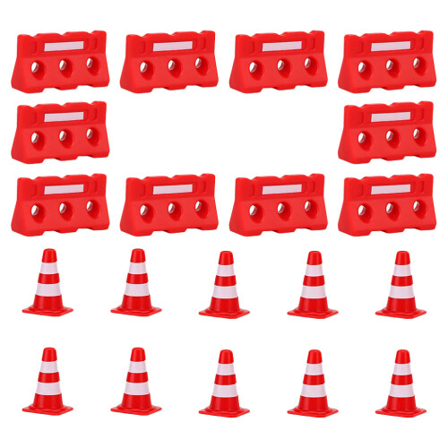 60Pièces Mini Cônes Et Barrières De Circulation Jouets D'apprentissage